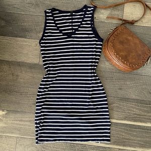 J. Crew Stipped Blue & White Sleeveless Dress Size XS